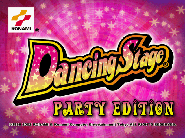 Dancing Stage [Party Edition] title screen for Playstation